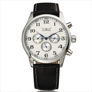 JARAGAR Automatic Mechanical Self-Wind Thin Case Watch