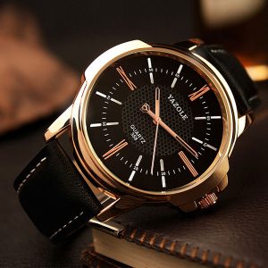 YAZOLE Rose Gold Wrist Watch Men