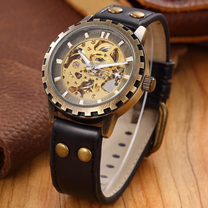 Skeleton Mechanical Self Wind Vintage Luxury Watch