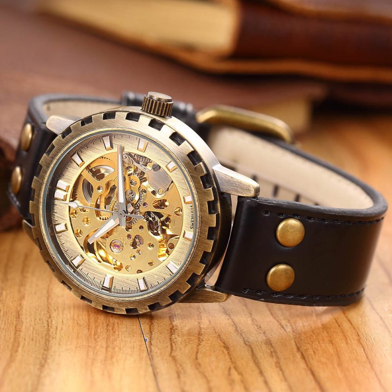 Skeleton Mechanical Self Wind Vintage Luxury Watch