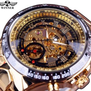 Winner Golden Bezel Automatic Watch