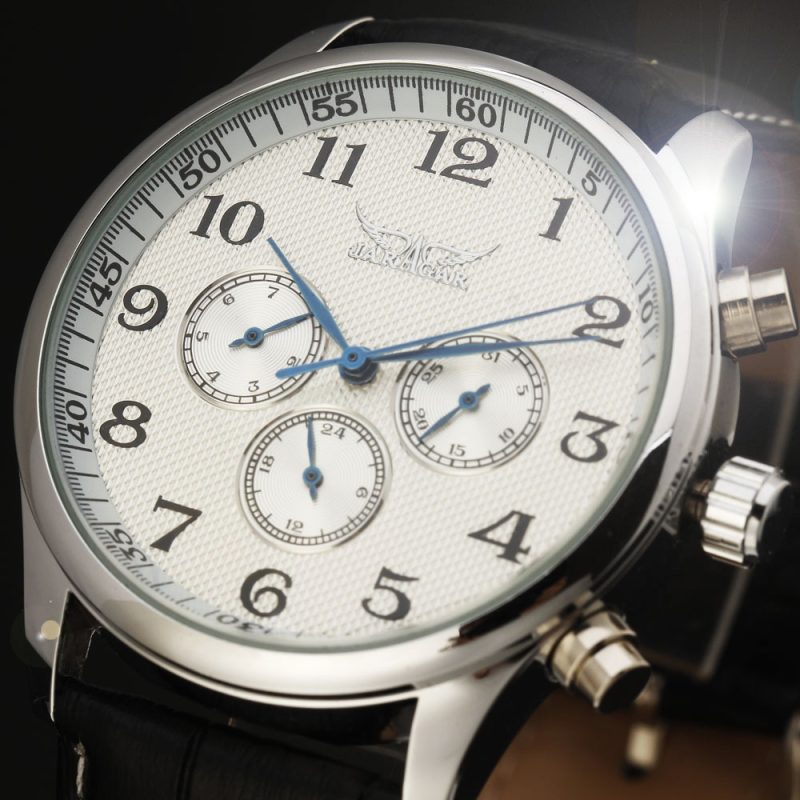 JARAGAR Automatic Mechanical Self-Wind Thin Case Watch
