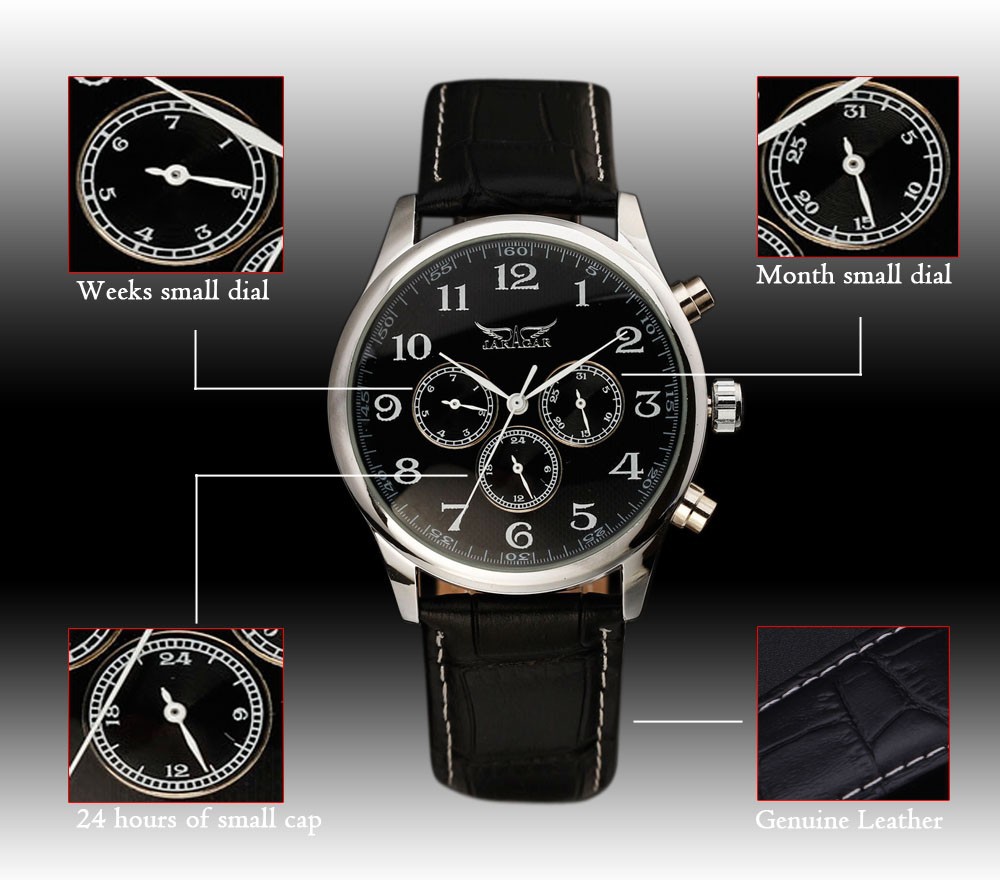 JARAGAR Automatic Mechanical Self-Wind Thin Case Watch 254650353 1