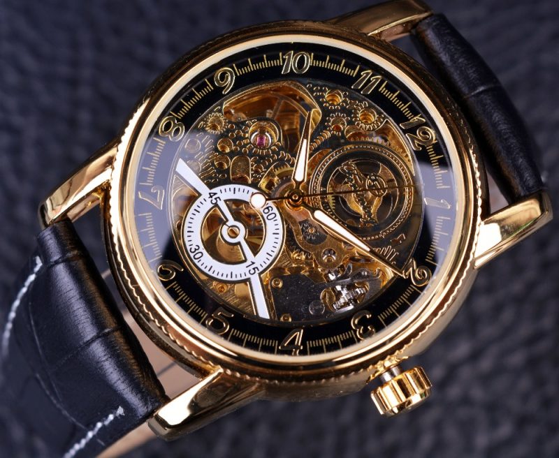 Forsining Hollow Engraving Skeleton Automatic Mechanical Watch