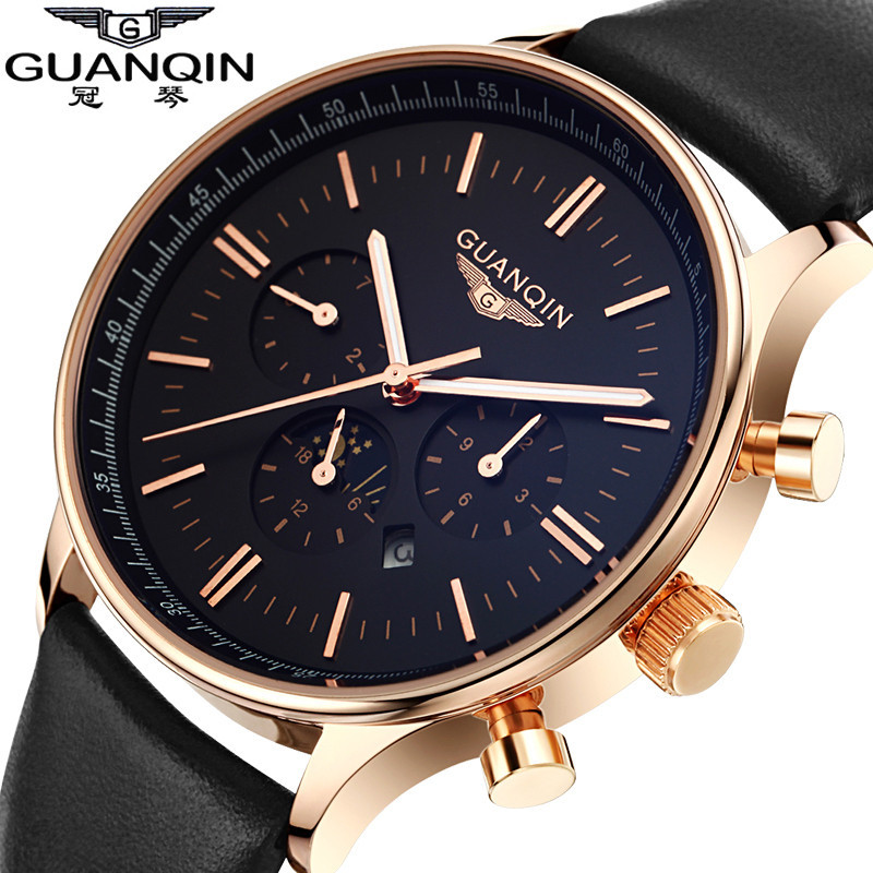 GUANQIN Men Watch Luxury Fashion Casual Waterproof Quartz 1316399505 1