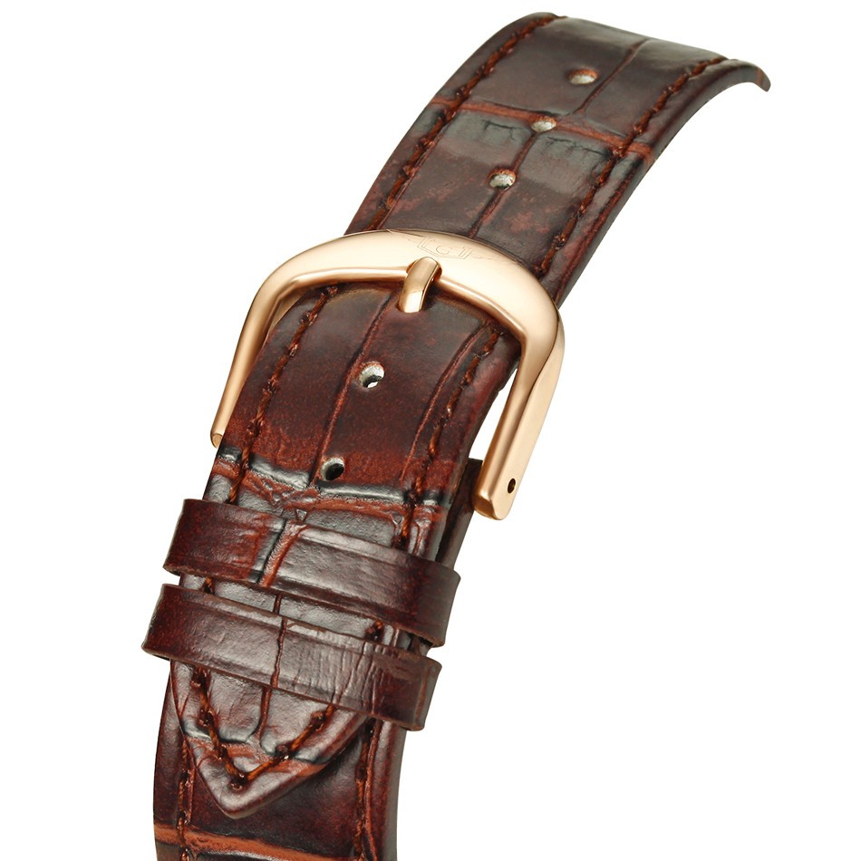 GUANQIN Men's Chronograph Leather Strap Quartz Watch 544951103 1