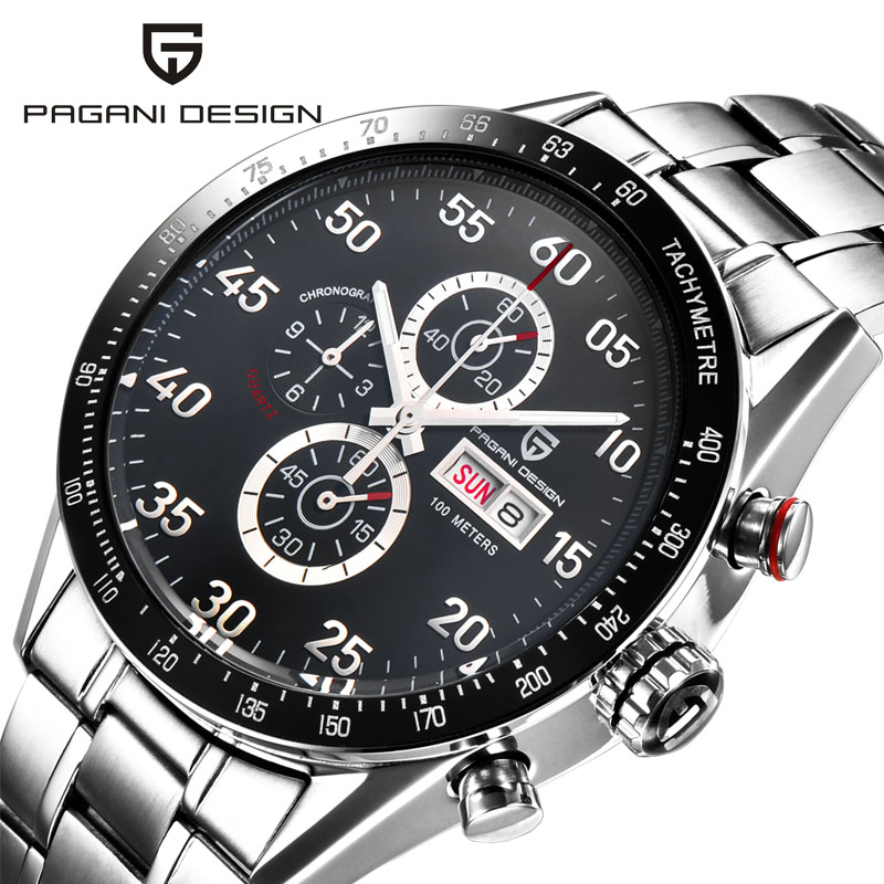 Pagani Design Steel Chrono Watch 75395010 1