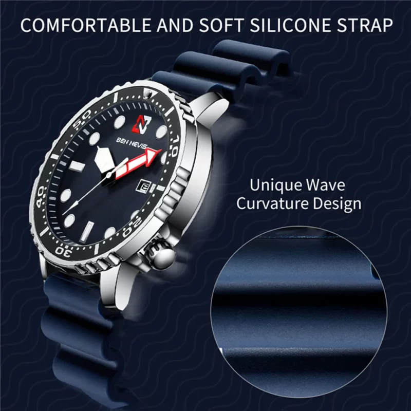 Men Multi-function Waterproof Quartz Wristwatch Fashion Stainless Steel Quartz Watch Adjustable Band Watch Relogio Masculino