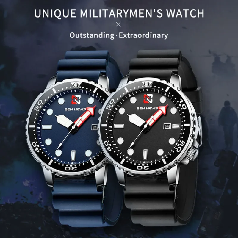 Men Multi-function Waterproof Quartz Wristwatch Fashion Stainless Steel Quartz Watch Adjustable Band Watch Relogio Masculino