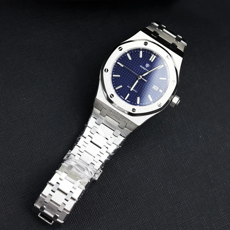 New PORSTIER Luxury 41mm NH35 Automatic Watch for men Mechanical Watches Luminous Dial Sapphier Staniless steel Waterproof Clock